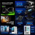 thumbnail image 3 of PC Gamer IA Xtreme PC Gaming NVIDIA GeForce RTX 5060 AMD Ryzen 7 5700 16GB SSD 1TB WIFI EVA 00 Edition Productividad Versátil Acelerada con IA, 3 of 6
