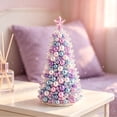 thumbnail image 6 of DIY Beaded Christmas Tree Kit, Sparkling Holiday Craft Set with Pearls, Crystals & Beads, Handmade Christmas Decoration for Adults, Purple, 6 of 6