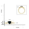 thumbnail image 3 of ANGARA Natural 1.15 ct Blue Sapphire Heart Ring with Diamond Accents in 14K Yellow Gold for Women (Size-7mm) | September Birthstone, Anniversary, Jewelry Gift for Women | Natural Sapphire Ring, 3 of 8