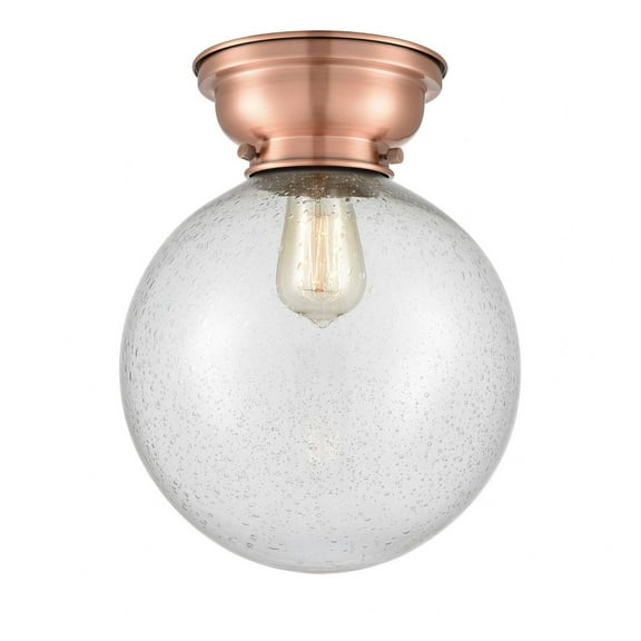 Innovations 623-1F-AC-G204-10 X-Large Beacon 1 Light 12 inch Flush Mount, Antique Copper