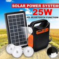 thumbnail image 2 of Amdohai 25w 9v Portable Usb Solar Panel Power Storage Generator Battery Charger System Charger With Lamp Lighting Solar Energy System, 2 of 5