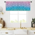 thumbnail image 2 of Pink Purple Blue Kitchen Curtain Valance 54W x 18H Rod Pocket Unicorn (No Glitter) Girls Ombre Princess Turquoise Window Treatment for Living Room Bedroom Bathroom, 2 of 5
