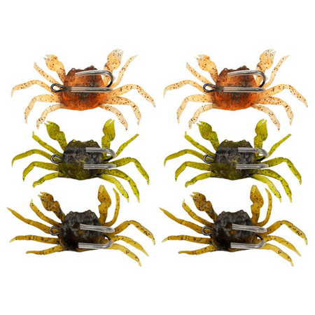 New Arrivals 6pcs Cranka Crab Lure Bait 3D Simulated Soft