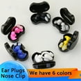 Elbourn 1 Pair Swimming Ear Plugs Nose Clip Set for Kids Adults