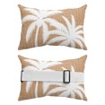 thumbnail image 6 of Brown Tropical Tree Outdoor Pillows for Chaise Lounge Chair Beach Headrest Pillow Set of 2 Waterproof Lumbar Pillows with Insert&Adjustable Elastic Strap Summer Coastal Palm Trees Pool Pillow 11"x16", 6 of 9