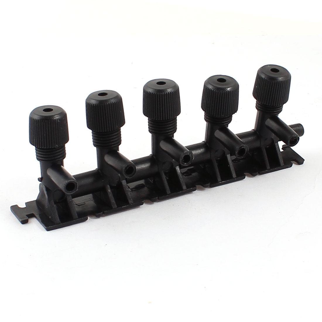 Detachable 6mm Dia Tubing 5 Way Air Control Valve Black for Aquarium
