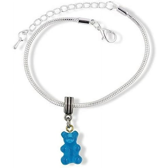 Emerald Park Jewelry Gummy Bear Snake Chain Charm Bracelet