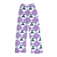 thumbnail image 2 of Pantalon de Pyjama Violet pour Femmes, Bas de Pyjama Long Doux Décontracté S, 2 of 5