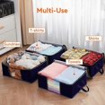 thumbnail image 4 of 3-Pack 35L Clothes Storage Bag, Navy Blue Foldable Under Bed Storage, 4 of 5