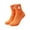 Orange, variant on Women's Halloween Embroidered Ankle Socks, Cotton Novelty Pumpkin Bat Ghost Cartoon Socks for Ladies, Cute Crazy Print Fall Winter Spring Casual Ankle Socks, Free Size Fits Up to Men's 10 White