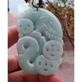 thumbnail image 5 of Certified Green Burma 100% Natural A Jade jadeite Pendant Eagle Snake Money Coin Necklace 662885 TN, 5 of 11