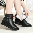 thumbnail image 2 of Lovskoo 2024 Ankle Boots for Women Platform Snow Boots Winter Warm Booties Fleece Lined Non-Slip Ankle Boots Outdoor Slip On Water Proof Booties Comfortable Shoes Black, 2 of 7