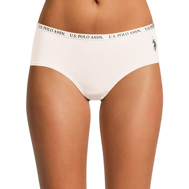 U.S. Polo Assn. Women's Microfiber Hipster Panty Underwear, 3-Pack, Sizes S- 3XL 
