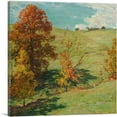 thumbnail image 1 of ARTCANVAS The Red Oak 1911 Canvas Art Print by Willard Metcalf - Size: 18" x 18" (1.50" Deep), 1 of 9