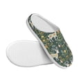 thumbnail image 3 of Haiem Deer And Flowers Print Women's Fuzzy Memory Foam House Slipper Cozy Home Footwear Non-slip Winter Slippers-46/47, 3 of 7