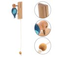 thumbnail image 2 of CIMAXIC Sonnette de Porte en Bois Pecker - Sonnette de Porte en Bois Fait Main avec Corde de Traction Carillon de Porte en Forme d'Oiseau Unique pour Entrée de Maison Décoration de Noël, 2 of 4