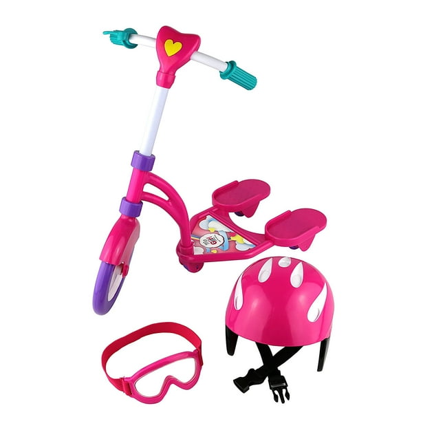 Click n' Play Doll Scooter and Helmet Set, Perfect For 18 inch American