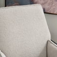 thumbnail image 6 of Linon Merle Accent Chair with Swivel, Black Faux Leather and Gray Sherpa, 6 of 9