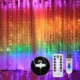 thumbnail image 1 of Labymos 10 X 9FT 280LEDs Rainbow Curtain String Lights Colorful Curtain Fairy Lights Christmas Decorative, 1 of 8