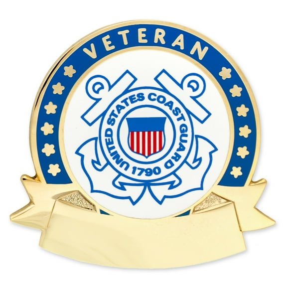 PinMart's Officially Licensed Engravable U.S. Coast Guard Veteran Pin