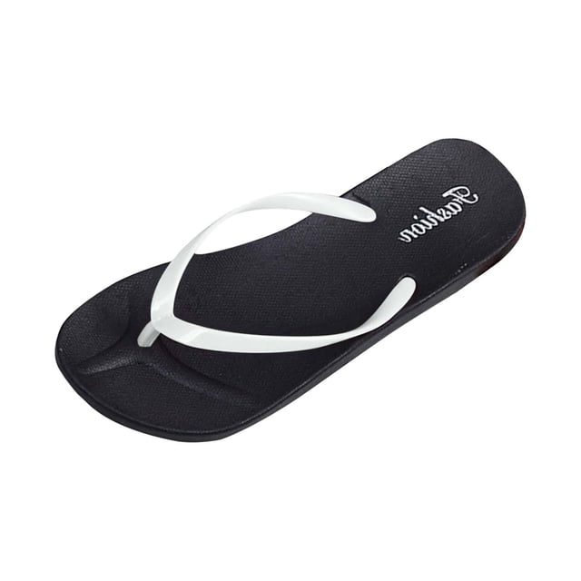 Sandales de Plage pour Femmes Plates Antidérapantes de Plage en PVC Sandales Basiques Blanches