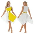 thumbnail image 7 of Lejafay Women's Asymmetrical Praise Dance Tunic Liturgical Worship Dance Dress Yellow XXL, 7 of 7