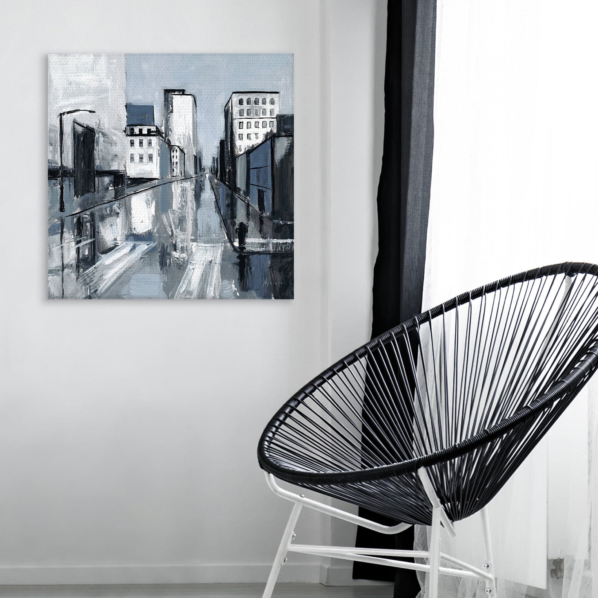 Reflected City by Shawn Mackey City Street Canvas Art