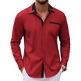 thumbnail image 6 of COOFANDY Men's Long Sleeve Dress Shirt Plaid Collar Casual Button Down Shirts, 6 of 6