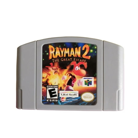 Rayman 2 the Great Escape Video Games Cartridge Card for N 64 Us Version