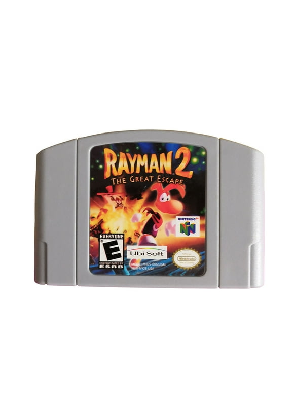 Rayman 2 the Great Escape Video Games Cartridge Card for N 64 Us Version