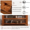 thumbnail image 5 of GZXS 48.82" Vintage Console Table with 3 Drawers & 2 Shelves, Farmhouse Sofa Table in Solid Pine Construction, Multi-Functional for Living Room & Hallway, Brown, 5 of 10