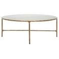 thumbnail image 4 of SAFAVIEH Couture Jessa Contemporary Oval Metal Coffee Table, Brass/White, 4 of 11