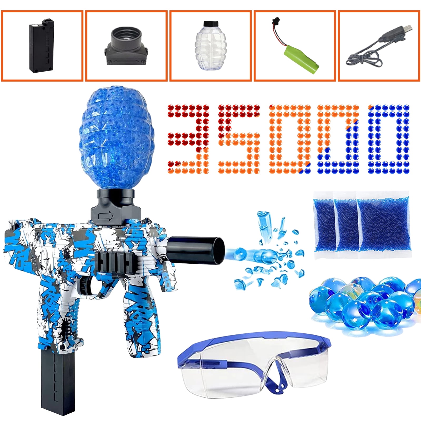 Electric Gel Blaster Splatrball Gun, with 40000 NonToxic EcoFriendly