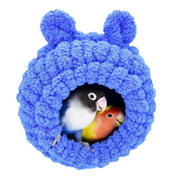 Nido de pájaro de piel de tigre especial para nido de loro Nido de invierno Nido de algodón grueso para dormir Xuan Feng Nido de cachemira cálido con peonías Nido colgante para jaula de pájaros