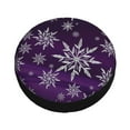 thumbnail image 3 of Gaeub Snowflake Gradient Purple 14-17in Tire Cover, Spare Tire Cover, for Camper Caravan, Trailer, Car, Truck, SUV, Jeep - 16 inch, 3 of 9