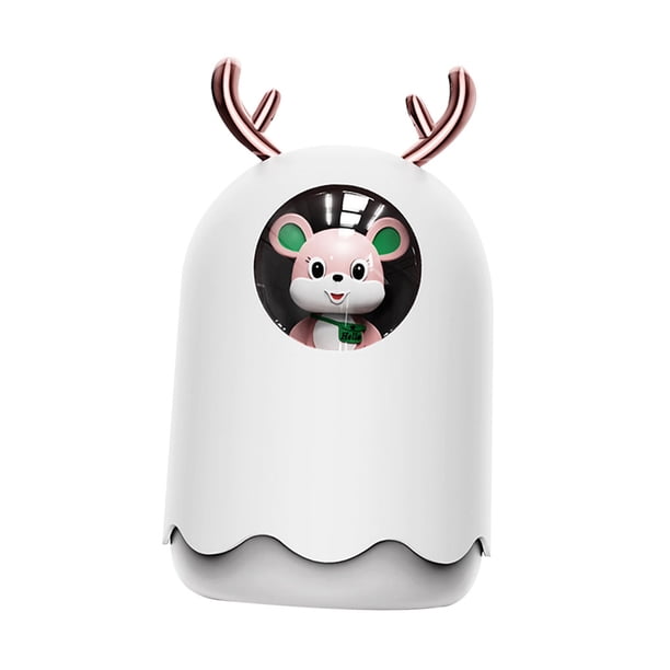 Billuyoard Mini humidificador de aire de 300 Ml, humidificador eléctrico USB para el hogar, atomizador de luz nocturna de ambiente LED, difusor de aire Humidificadores blanco Billuyoard HA003941-01B