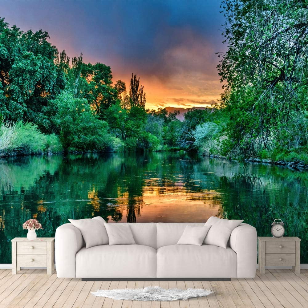 IDEA4WALL 6pcs Natural Landscape Peel and Stick Wallpaper Removable Wall Murals Large Wall