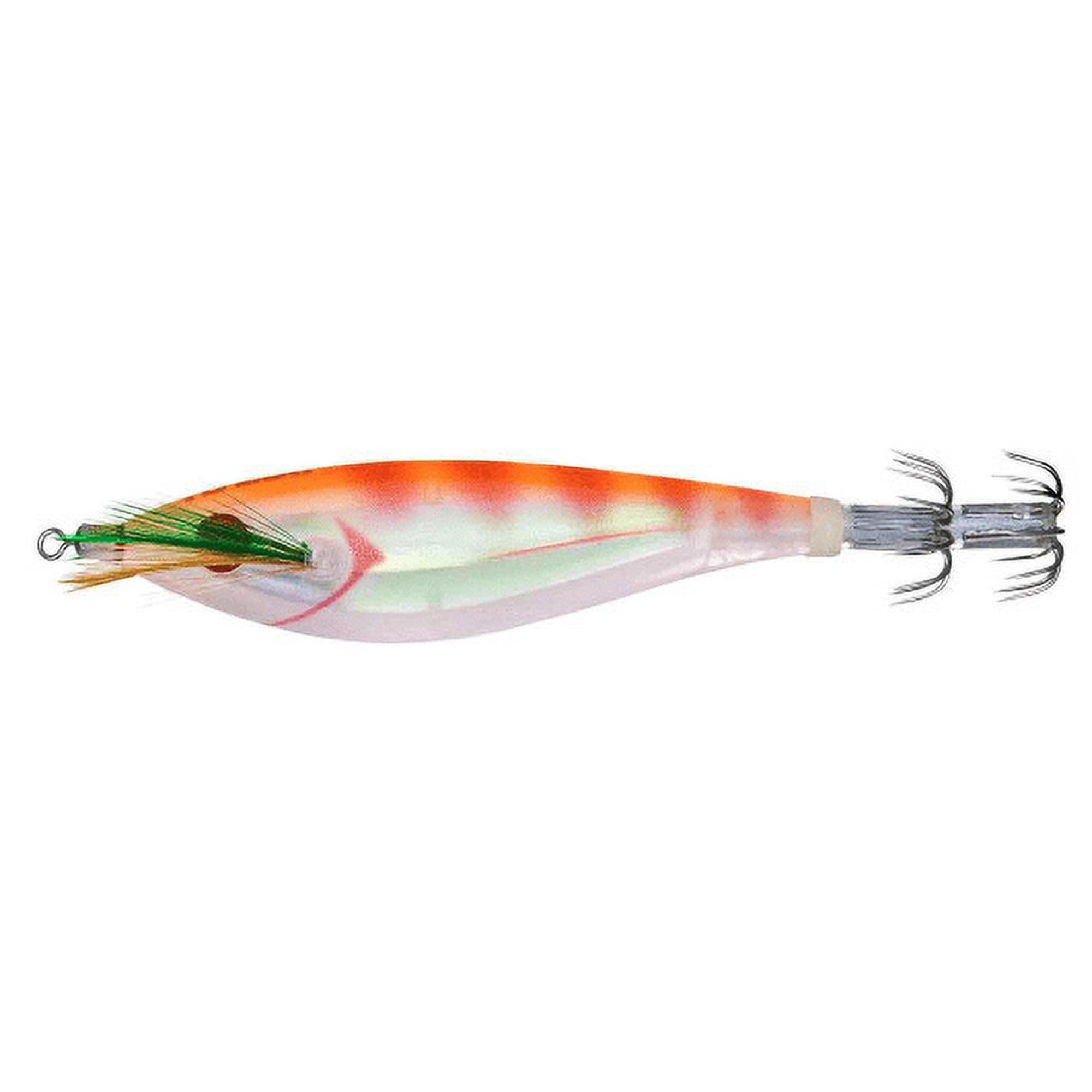 Yo-Zuri Ultra 3D Cloth M2 #S Squid Jig – 3 3/4in – Clear Luminous Orange