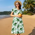 thumbnail image 4 of Balery Cartoon Turtle Vestidos sueltos de manga corta para mujer, vestidos de verano 2025, vestidos casuales de corte A con vuelo., 4 of 6