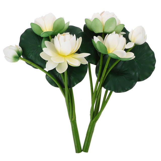 2 UNIDS Lotus Lotus Flowers Bouquets Simulación Arreglos de Flores de Tablero