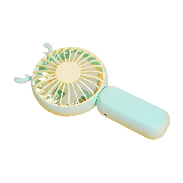 Mini ventilador de mano portátil de bolsillo, recargable, regalo para escritorio de mujer. Verde