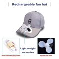 thumbnail image 4 of Gorra de ventilador, gorra de Camping senderismo con ventilador de refrigeración recargable USB gorra para golf de béisbol transpirable para viajes al BLESIY Gorra de béisbol Fan Cooling, 4 of 6