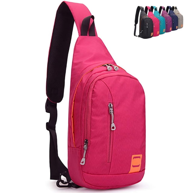 Peicees Mochila pequeña con bandolera, impermeable, unisex, bandolera en el pecho