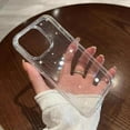 thumbnail image 4 of Luxury Bling Glitter Clear Phone Case For iPhone 15 14 13 12 11 Pro Max X XR XS 7 8 Plus SE 2 Shockproof Transparent Soft Cover Black For iPhone14, 4 of 6