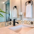 thumbnail image 3 of Mi Alma Vinyl Backsplash Decor - Brown Floral Peel & Stick Tiles 6x6, 3 of 11