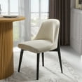 thumbnail image 3 of Upholstered Wood Side Chairs Dining Chairs Modern Living Room Kitchen Chairs, Black (Set of 2), 3 of 7