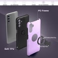 thumbnail image 6 of Galaxy A13 5G Case, Samsung Galaxy A13 5G Case with HD Screen Protector, [Military Grade] Shockproof Protection Case with 360° Magnetic Ring Holder Kickstand Case for Samsung A13 5G, Purple, 6 of 16