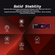 KingSpec XF 2280 2TB NVMe Gen4 SSD - 4800MB/s، M.2 PCIe 4.0 SSD مع فلاش NAND ثلاثي الأبعاد، محرك أقراص الحالة الصلبة الداخلي للكمبيوتر المحمول/سطح المكتب/PS5