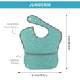 thumbnail image 4 of Kdxio Teal Green Glitter Bibs For Babies, Baby Bibs for Eating, Toddler Bibs, Waterproof Bibs, Feeding Bibs, for Toddlers, Boys, Girls, 4 of 8