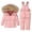 Pink, variant on Kids 2-Piece Snowsuit Toddler Winter Wear Down Jacket Ski Jacket & 𝐒now Bib Pants Baby Boys Girls Ski Suit